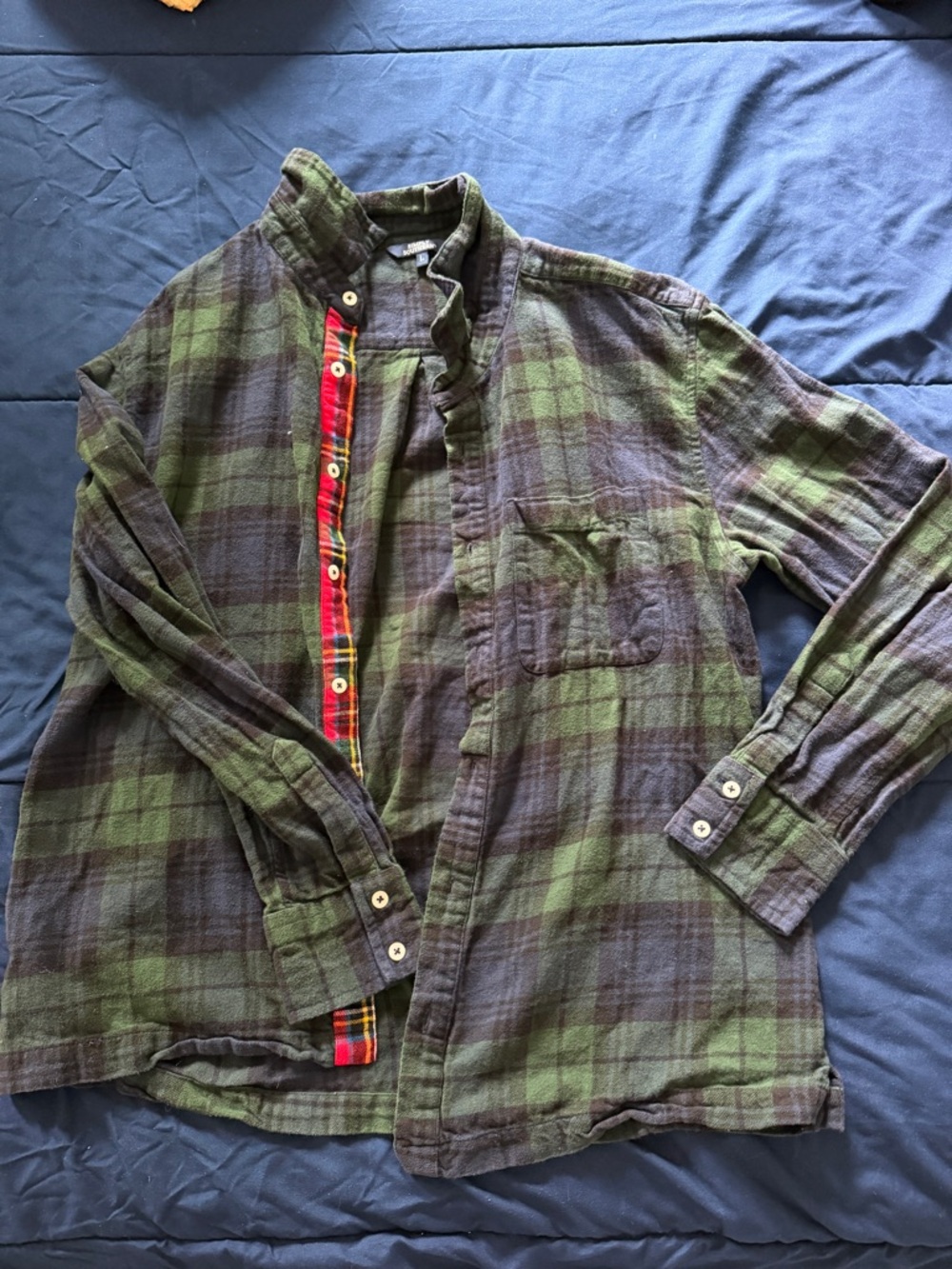 Simply Southern Green and Brown Plaid Button-Down Shirt
